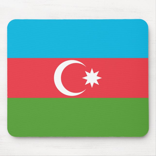 Tapis De Souris Mousepad au drapeau d'Azerbaïdjan (Devant)