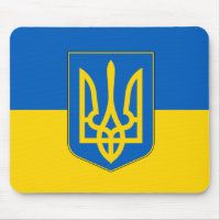 Mousepad au drapeau de l'Ukraine