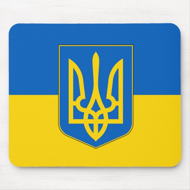 Tapis De Souris Mousepad au drapeau de l'Ukraine (Devant)
