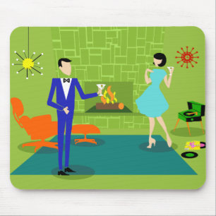 Tapis De Souris Mousepad au milieu du siècle moderne