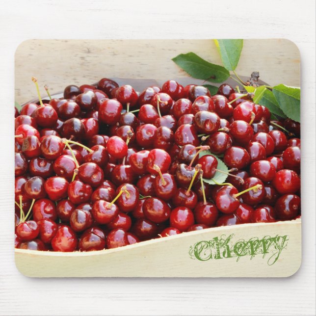 Tapis De Souris Mousepad aux cerises rouges (Devant)