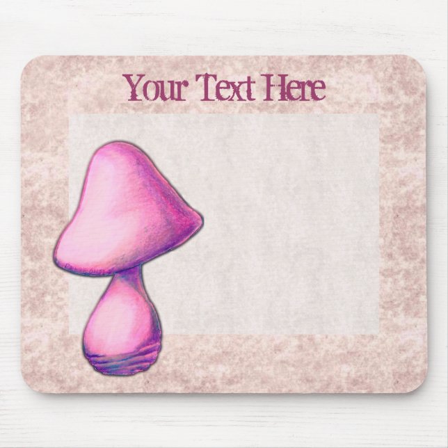 Tapis De Souris Mousepad aux champignons roses (Devant)