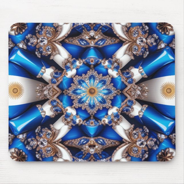 Tapis De Souris Mousepad aux couleurs argentine (Devant)