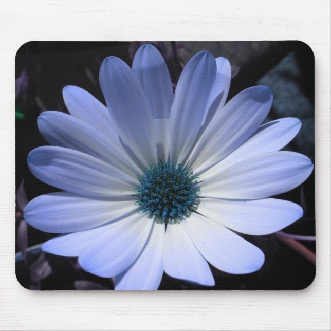 Tapis De Souris Mousepad aux fleurs bleues (Devant)