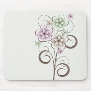 Tapis De Souris Mousepad aux fleurs et boucles