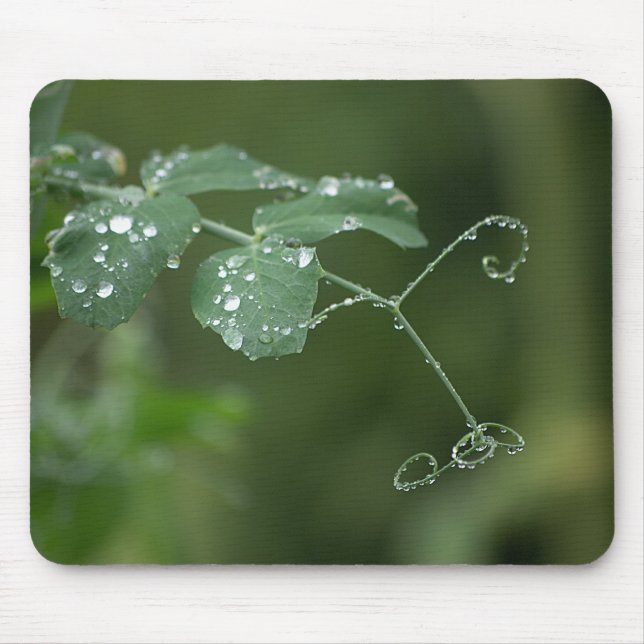 Tapis De Souris Mousepad aux larmes de pois verts (Devant)