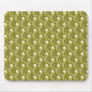 Tapis De Souris Mousepad aux perles fantaisie vert olive