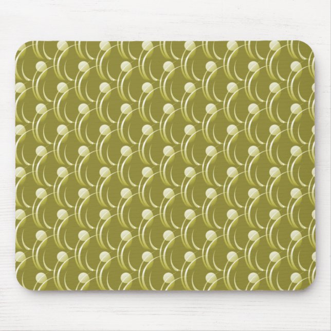 Tapis De Souris Mousepad aux perles fantaisie vert olive (Devant)