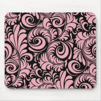 Tapis De Souris Mousepad aux perles roses et noires
