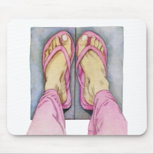 Tapis De Souris Mousepad aux pieds roses