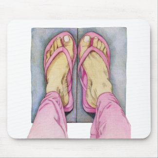 Tapis De Souris Mousepad aux pieds roses