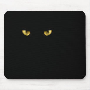 Tapis De Souris Mousepad aux yeux de chat noir