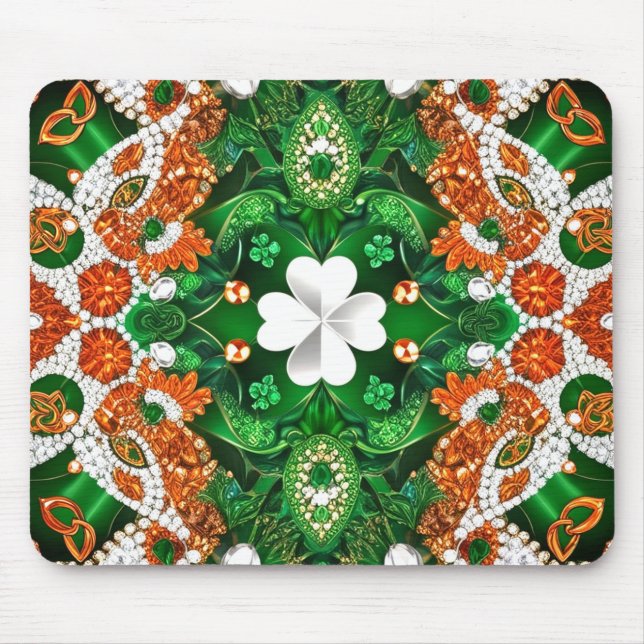 Tapis De Souris Mousepad avec design couleur Irlande (Devant)