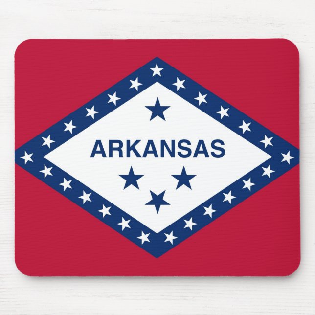 Tapis De Souris Mousepad avec Drapeau de l'État de l'Arkansas - US (Devant)
