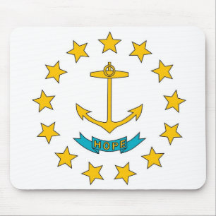 Tapis De Souris Mousepad avec Drapeau de l'Etat de Rhode Island -