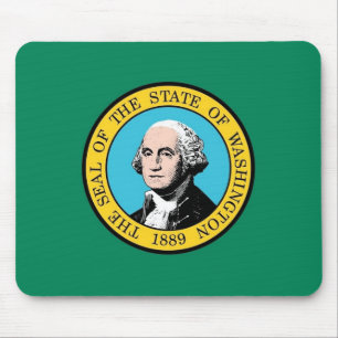 Tapis De Souris Mousepad avec Drapeau de l'Etat de Washington - US