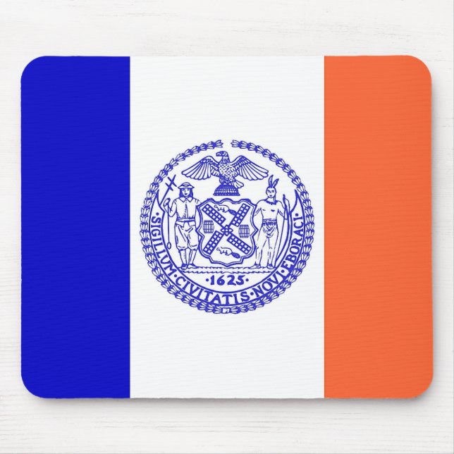 Tapis De Souris Mousepad avec Drapeau de New York - USA (Devant)