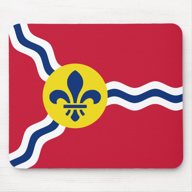 Tapis De Souris Mousepad avec Drapeau de Saint-Louis, Missouri (Devant)