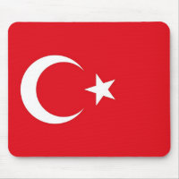 Mousepad avec Drapeau de Turquie