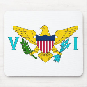 Tapis De Souris Mousepad avec Drapeau des Îles Vierges - USA