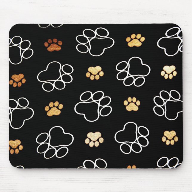 Tapis De Souris Mousepad avec Empreintes de pattes (Devant)