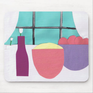 Tapis De Souris Mousepad avec fenêtre de cuisine et Bowles