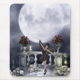 Tapis De Souris Mousepad avec la danse gothique et la lune d'ange