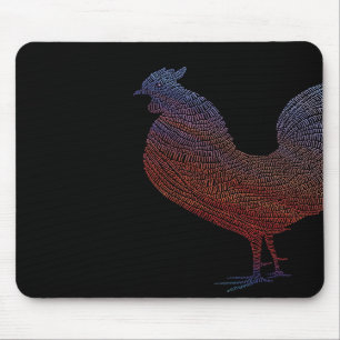 Tapis De Souris Mousepad avec la peinture de poulet