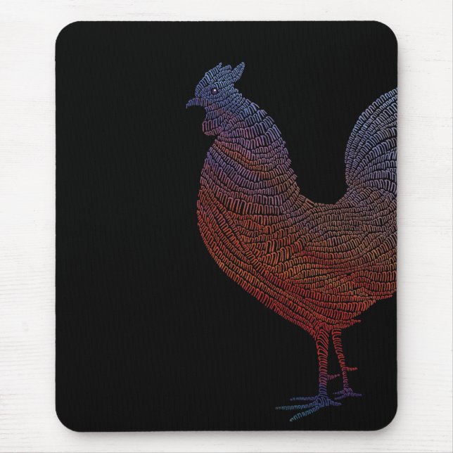 Tapis De Souris Mousepad avec la peinture de poulet (Devant)