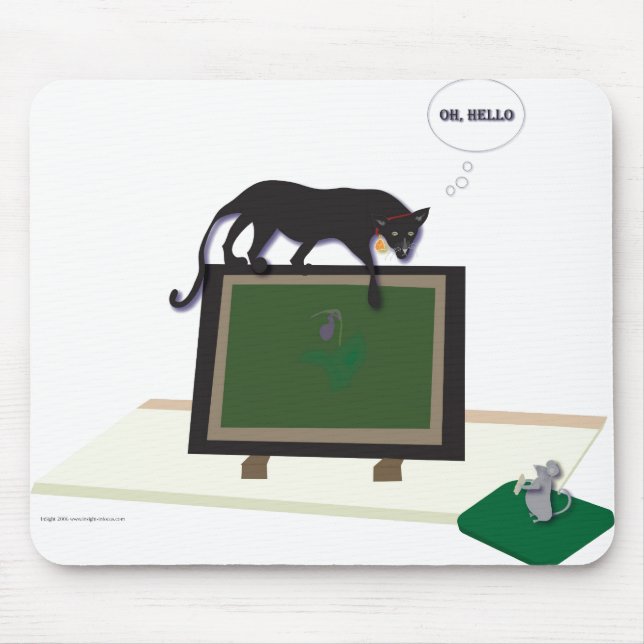 Tapis De Souris Mousepad avec le chat et la souris (Devant)