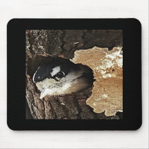 Tapis De Souris Mousepad avec le pivert duveteux - vue verticale