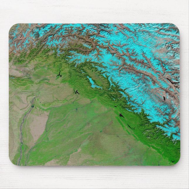 Tapis De Souris Mousepad bleu Abstrait (Devant)