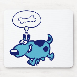 Tapis De Souris Mousepad bleu de chien de bande dessinée