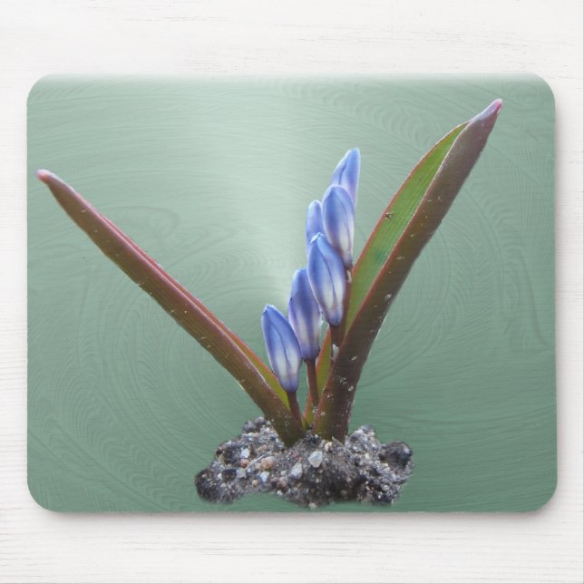 Tapis De Souris Mousepad bleu de ~ de remous de ressort (Devant)
