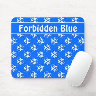 Tapis De Souris Mousepad bleu et blanc avec texte personnalisé