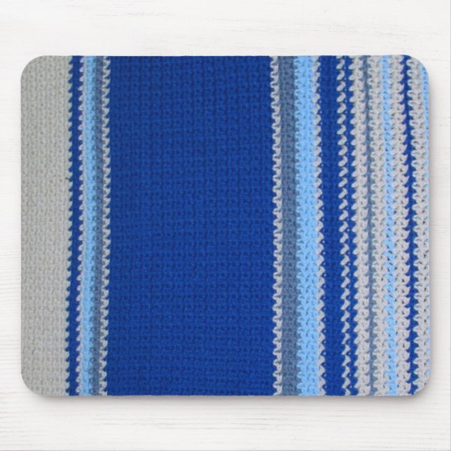 Tapis De Souris Mousepad - Bleus en Crochet (Devant)