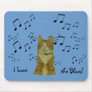 Tapis De Souris Mousepad - Blues Cat