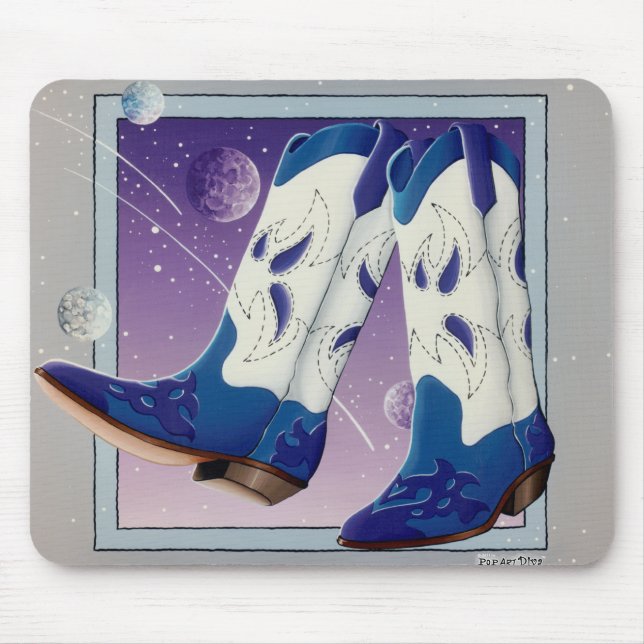 Tapis De Souris Mousepad - Bottes de cowboy à glissière électrique (Devant)