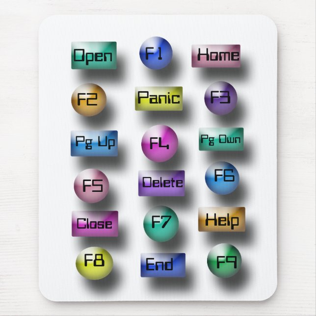 Tapis De Souris Mousepad - Boutons d'ordinateur (Devant)