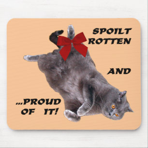 Tapis De Souris Mousepad britannique bleu de chat de Shorthair :