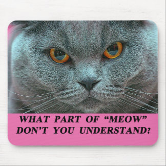 Tapis De Souris Mousepad britannique bleu de Shorthair