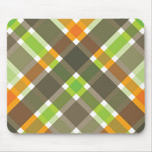 Tapis De Souris Mousepad Brown vert orange rétro