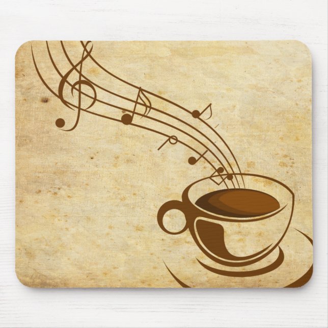 Tapis De Souris Mousepad café avec musique (Devant)