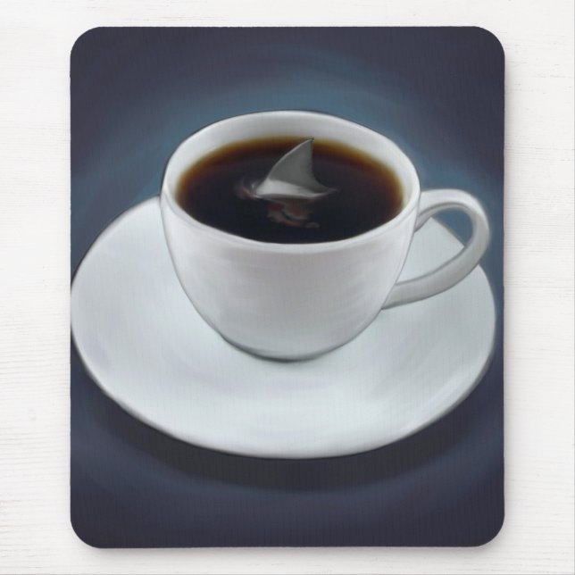 Tapis De Souris Mousepad café fin requin (Devant)
