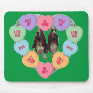 Tapis De Souris Mousepad Candy Coeurs d'amour avec des actifs