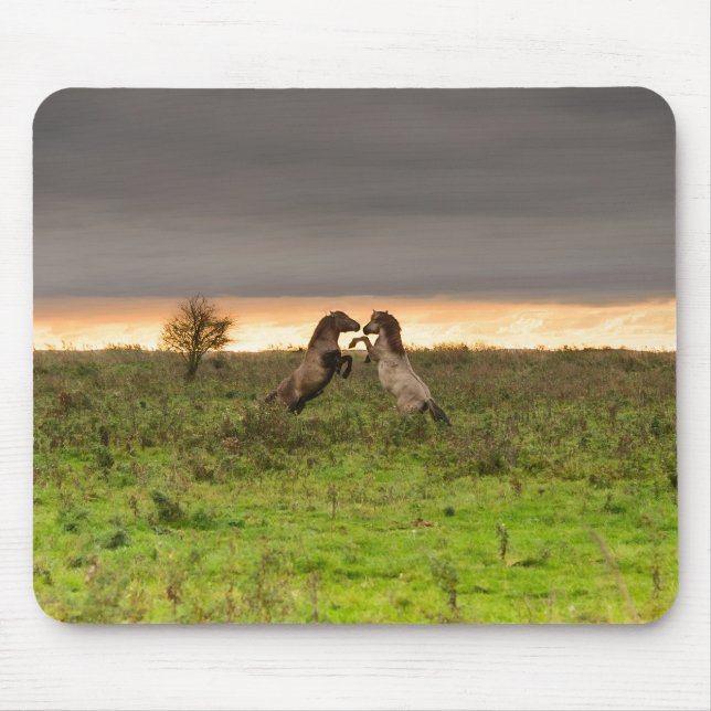 Tapis De Souris Mousepad caracolant de chevaux (Devant)