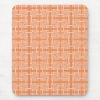 Tapis De Souris Mousepad - Carrés entrelacés en orange