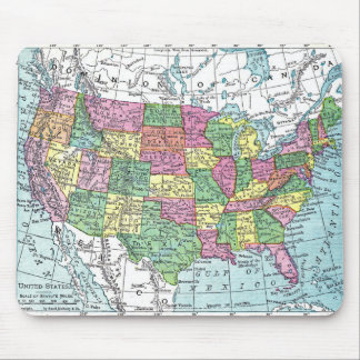 Tapis De Souris Mousepad : Carte des Etats-Unis, 1921