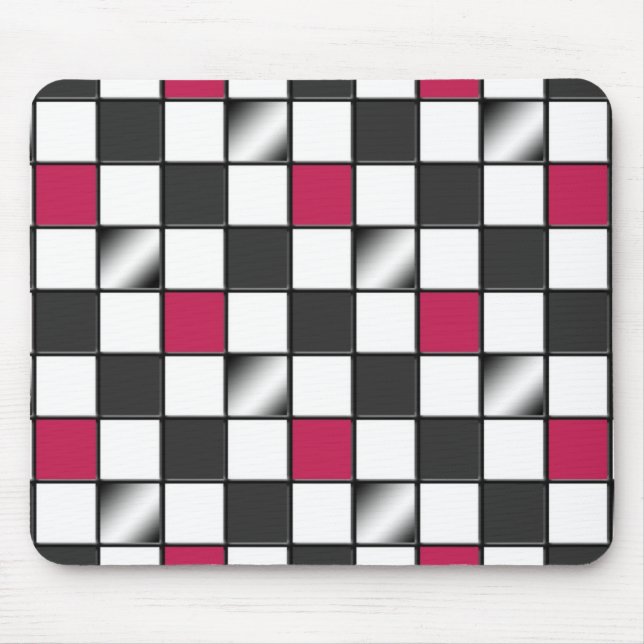 Tapis De Souris Mousepad Checkered rose alternatif (Devant)