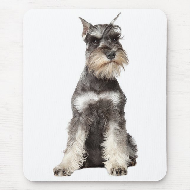 Tapis De Souris Mousepad, chien coquelicot gris Schnauzer (Devant)